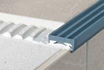 32 STAIR PROFILES BLANKE ANTI-SKID STEP STRIP Te BL ANKE ANTI-SKID S TEP S TRIP is te ideal stair edging for stairways exposed to ig traf fic and wet conditions.