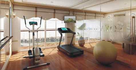 FITNESS CENTER Guests may embark on a journey of wellness and rejuvenation with the Voyager's