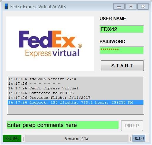 Flight Reporting and ACARS Flight reports will only be approved if submitted with FedEx Express Virtual ACARS.