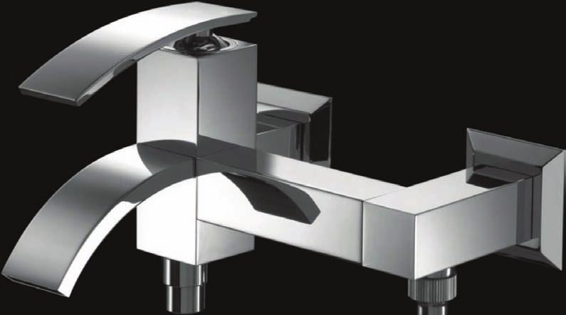 XQU-43159 Single Lever Shower Mixer Exposed with Shower Pipe and Square Overhead Shower (200mmx200mm) XQU-43065 Single Lever Concealed Divertor