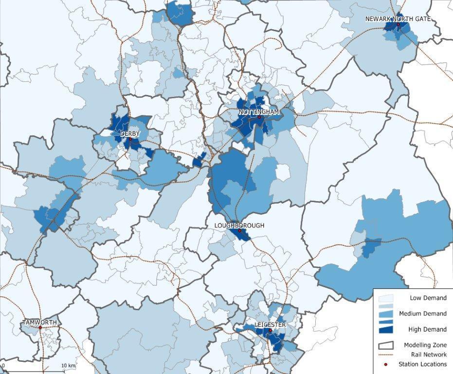 6 East Midlands Figure 6.2 Long-distance rail demand in the East Midlands (Source: NRTS) 6.3 