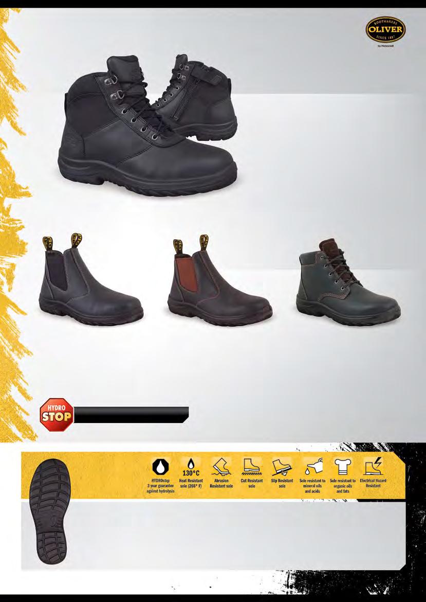 WB26 SERIES 26-660 140MM BLACK ZIP SIDED BOOT Full lining and comfort footbed infused with Convenient side zip 26-620 BLACK ELASTIC SIDED BOOT Comfort foot bed infused with Odorban Control Technology
