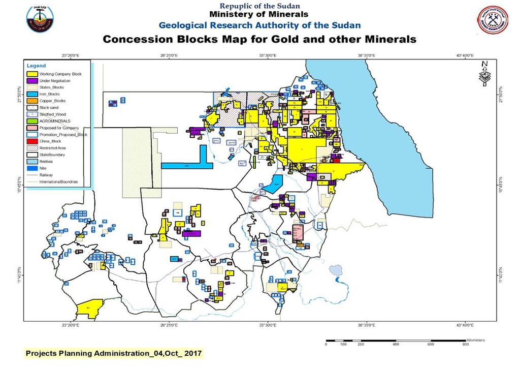 MeroGold 5 Blocks more than 150 concession agreements for exploration and exploitation of various mineral commodities