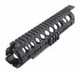 handguard with no gunsmithing, no permanent alterations to rifle. Each of the four MIL-STD 1913 Picatinny rails contains 15 mounting slots for optics, lasers, vertical grips, bipods, and lights.