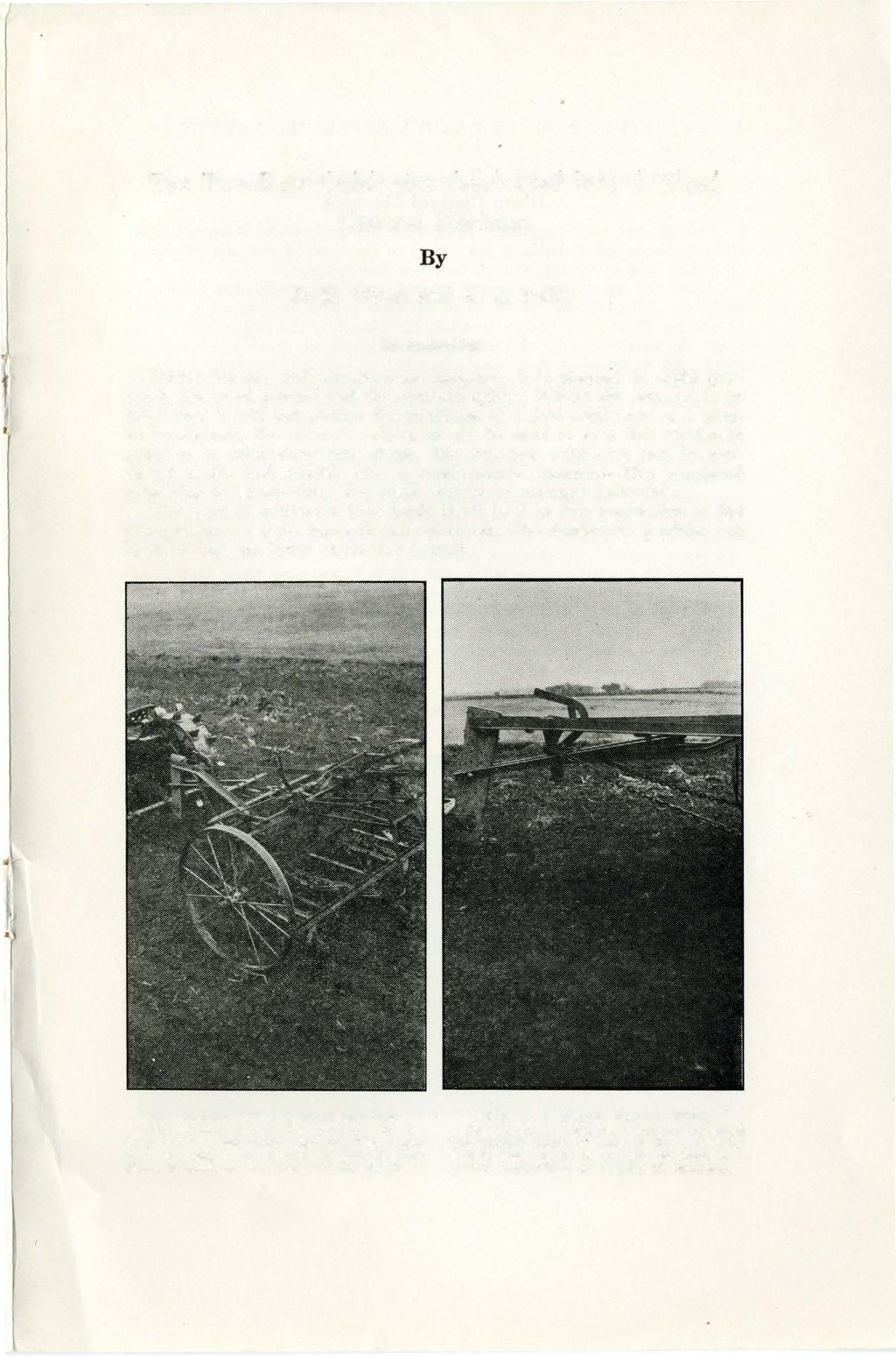 The Two-Row Cultivator Converted Into A Weeci Control Machine By D. E. Wiant and R. L.
