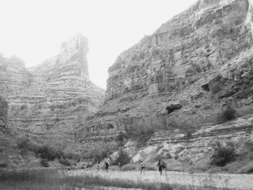 Canyon Backpacking Section With your crew, you will journey through the intriguing and difficult-to-explore canyon country, taking in the infinite shapes of the arches, towers, buttes, amphitheaters,