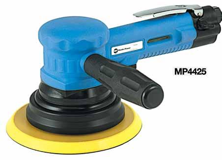 Random Orbital Sander 9,500 OPM Precise feathering throttle produces a better finish Built in air regulator for maximum operator control Lightweight yet durable composite handle Removable handle for