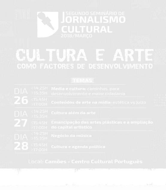 Cultural Journalism Seminar from 26 to 28 March this year.