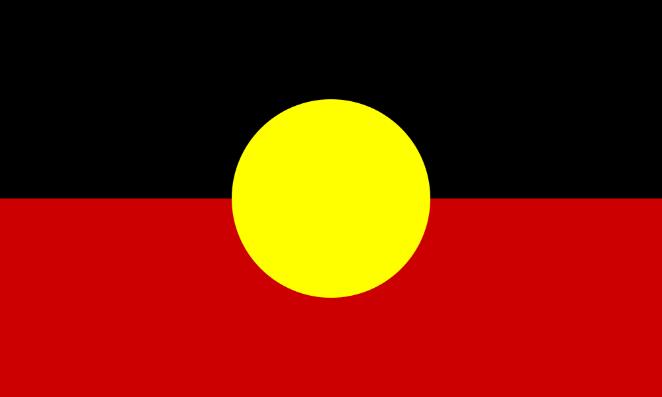 Australian Aboriginal Flag The top half of the flag is black to symbolise Indigenous people. The red in the lower half stands for the earth and the colour of ochre, which has ceremonial significance.
