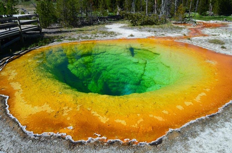 Morning Glory Pool, Yellowstone Land of geysers, hot springs, and geothermal features.