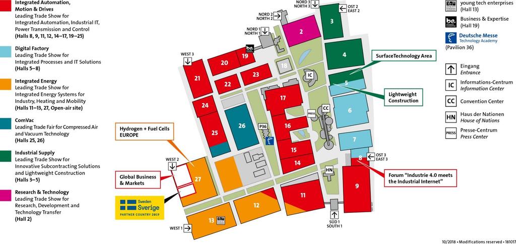HANNOVER MESSE 2019 Site layout 13