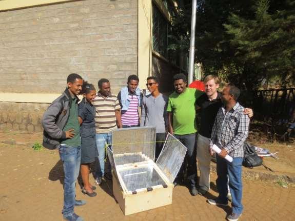 Solar oven (Telkes type) completed at Bahir Dar Polytechnic College in Ethiopia, Februery 2015