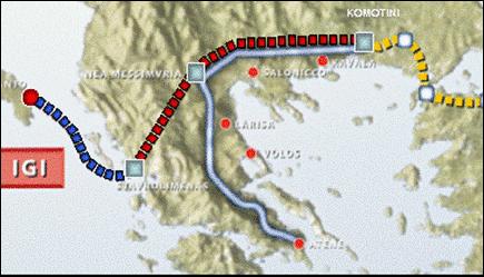 The Interconnector Greece Italy (IGI) The Interconnector Greece-Italy, already supported by the Intergovernmental Agreement of November 2005, will be in operation within 2012 with an initial