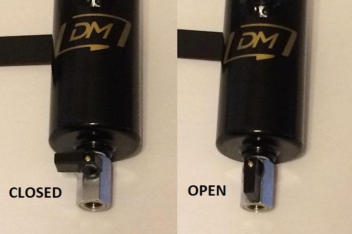 17 Draining the Damond Motorsports OCC: The DM OCC comes with an easy to operate ball valve drain valve. With the lever horizontal the valve is closed.