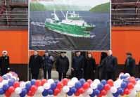 The keels for first two trawlers for Murmanseld-2 were laid down at the Pella Plant in September 17 during the exhibition.