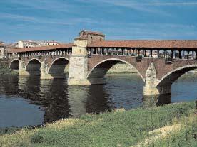 0 SEPTEMBER Pavia: Ponte Vecchio : bridge on the Ticino river; rebuilt