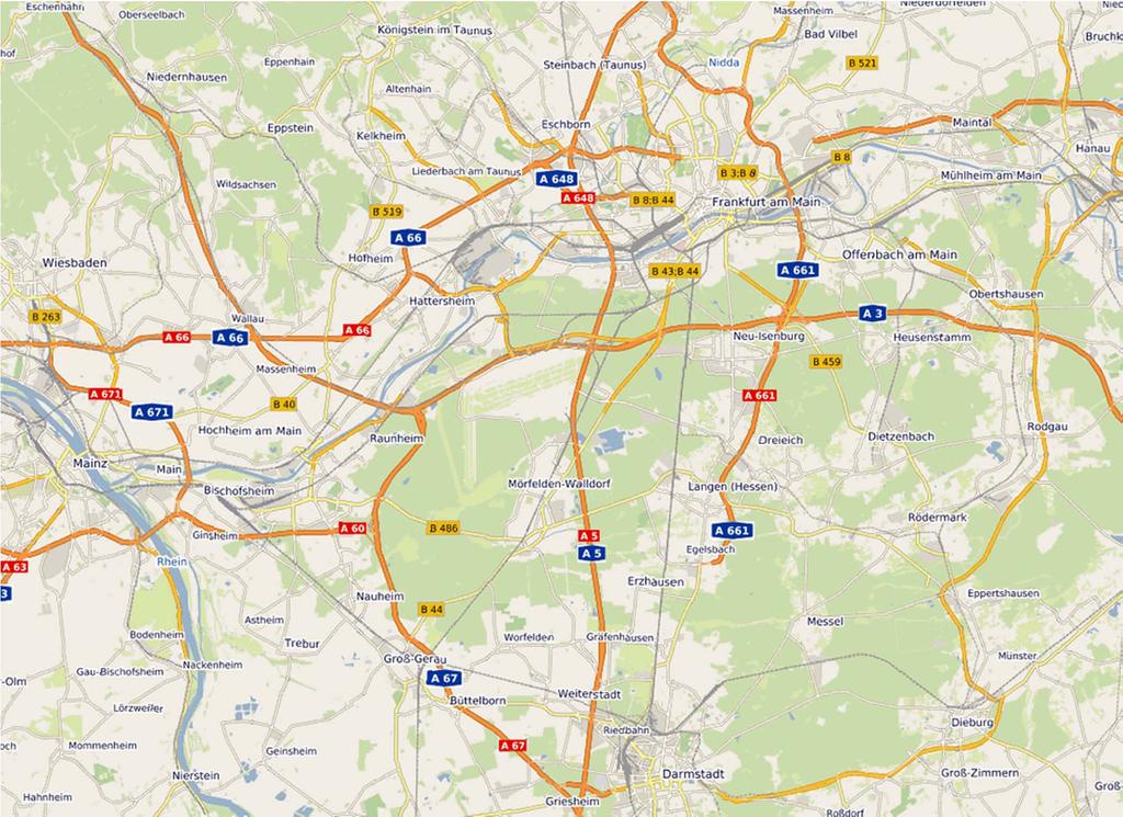 Airport and surrounding area FRA FRA in 2014: