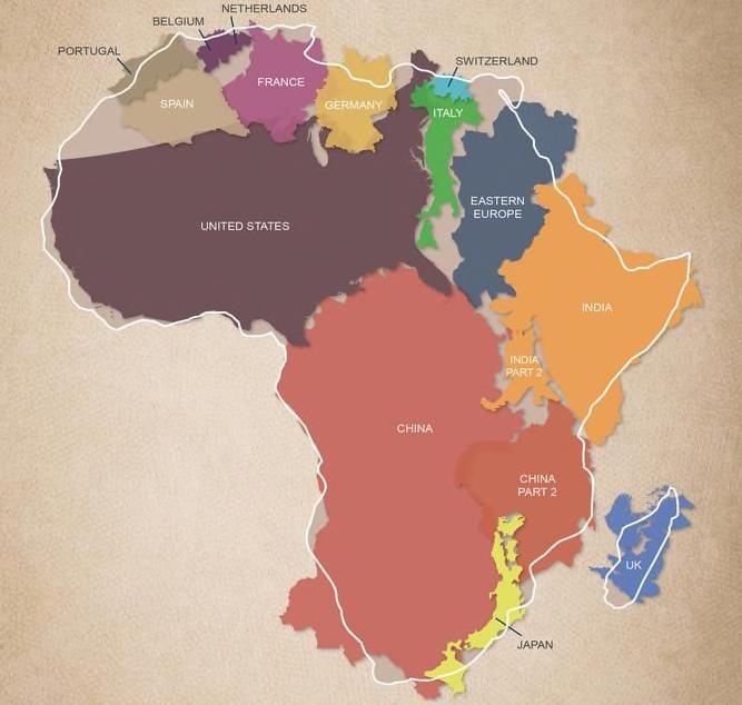 Some geographical perspective Africa is huge but has
