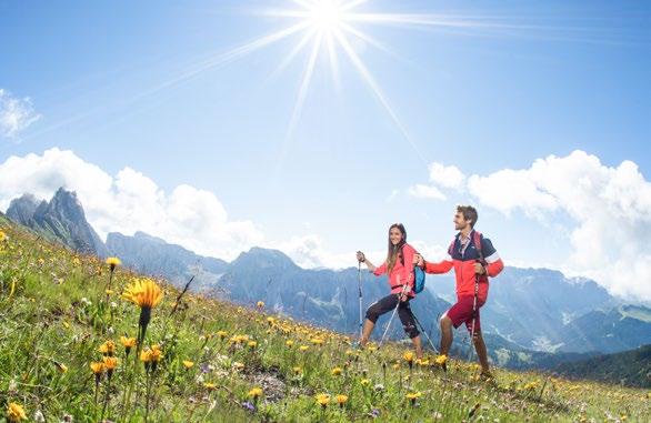 DOSSES HIKING SPECIAL 7 days Dosses Comfort ¾-board with Vitalpina afternoon snack buffet Daily kids animation for children older than 4 years from 4 to 10 p.m. (from 29.07. to the 05.08.2018) 01.07. 08.