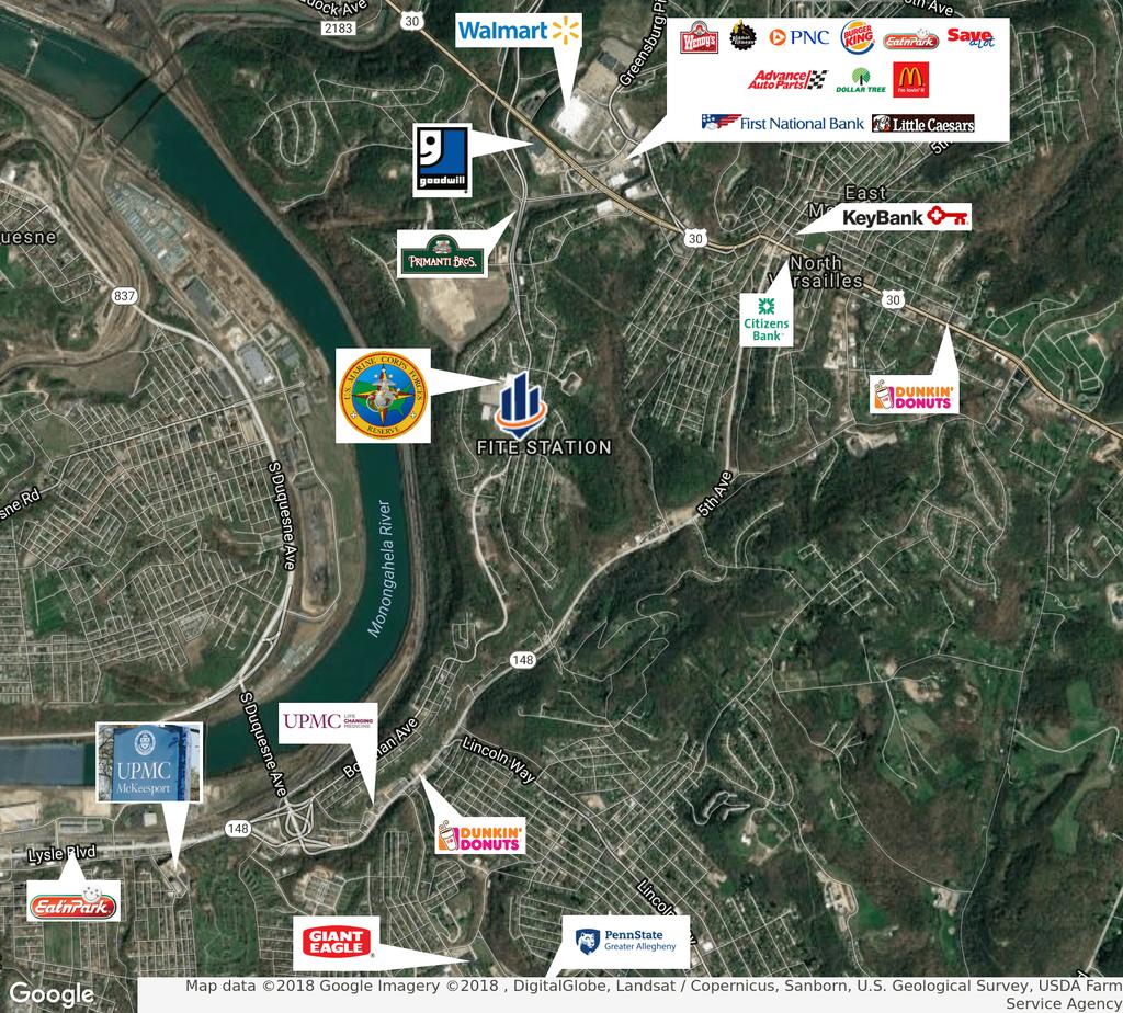 Retailer Map MARASCO PLAZA NORTH VERSAILLES 600 EAST PITTSBURGH MCKEESPORT