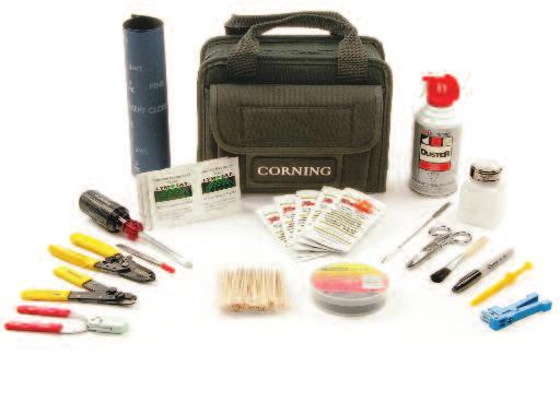 Corning Cable Systems Tool Kits provides the craft person with a collection of essential tools required for tasks associated with the installation, termination and maintenance of fiber optic cable.