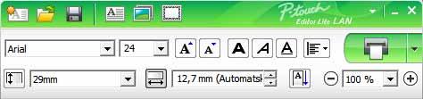 Kako koristiti P-touch Editor Lite LAN (samo QL-710W/720NW) (samo Windows ) S aplikacijom P-touch Editor Lite LAN možete brzo i jednostavno kreirati razne jednostavne izglede naljepnica.
