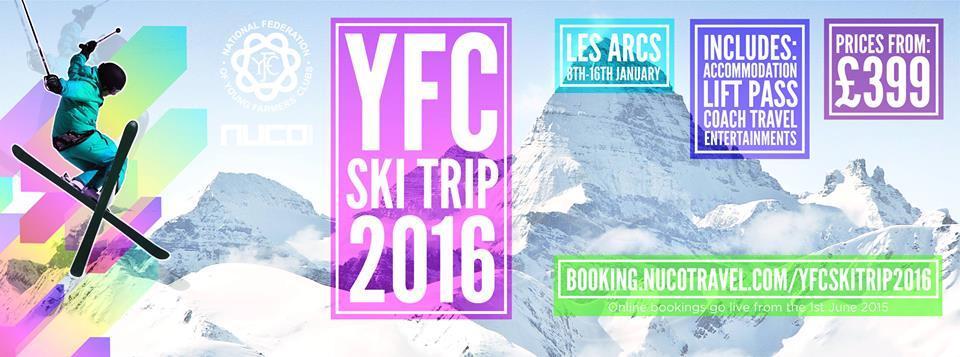 It s that time of year again, booking is now open for the National YFC Ski trip 2016, to Les Arc 1800 from the 9th 16th January 2016!