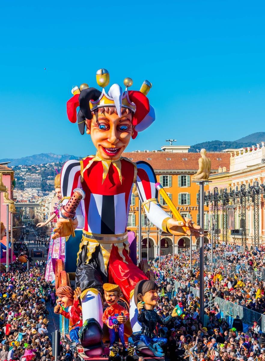 Our Carnival Offers 2018 «Long Stay» Stay 8 DAYS / 7 NIGHTS Visit of Nice : the Promenade des Anglais, the Massena square, the Old Town with its flowers market Visit of Saint Paul de Vence Visit of