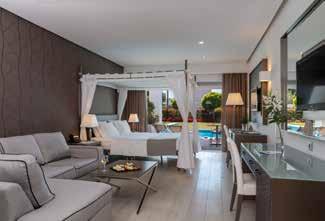 terrace & access to a private pool Room: 37 m² King size bed and sofa bed Open plan