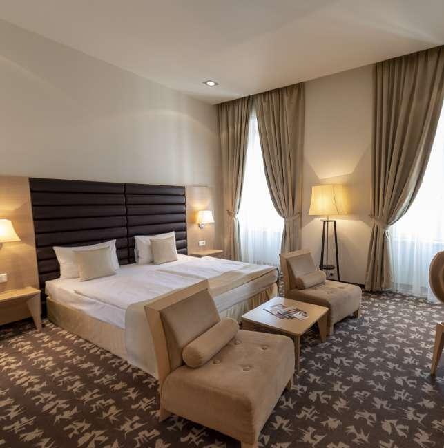Superior & Duplex Rooms, Junior Suites & Suites offer intimacy and relaxation, featuring elegant interior design and a range of the latest hotel