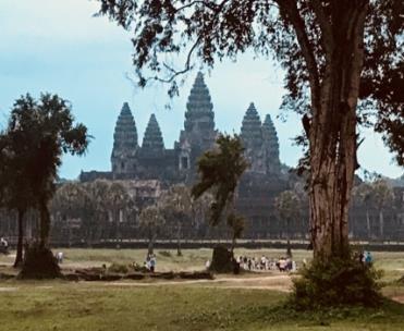 within temple walls at Angkor Wat, including