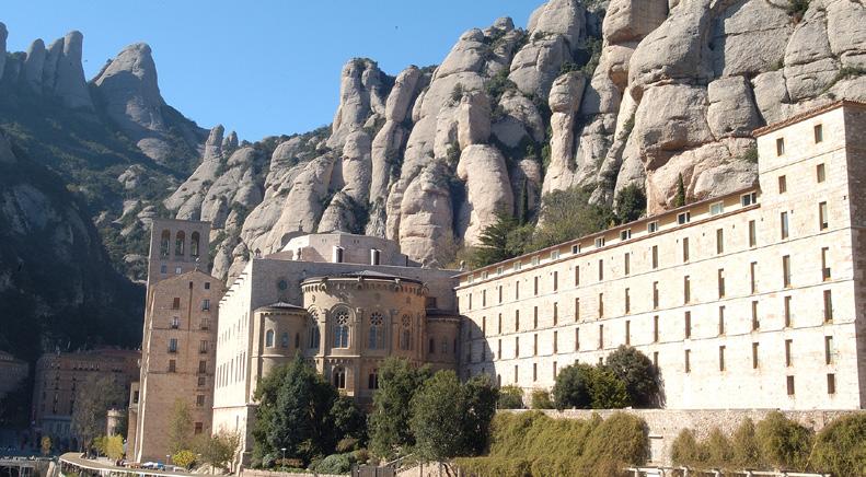 Montserrat The Sanctuary of Montserrat is nested in the middle of the most emblematic mountain in Catalonia, just 60 km. from Barcelona.