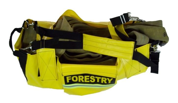 FORESTRY/WILDLAND Forest Fire Hose Pack 33" L x 12" H x 12" W Designed to hold 400 of 1 forestry hose with room for nozzles and fittings.