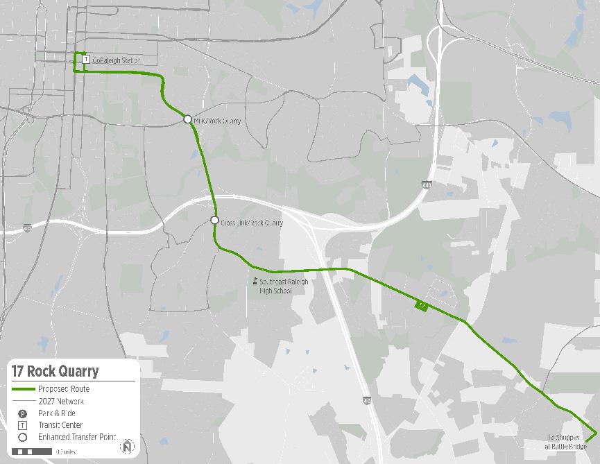 17 Rock Quarry FY19 LOCAL Project overview: This new route extends service to the southeast along Rock Quarry road in areas that currently have no service.
