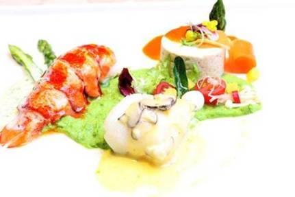 Mr. Shah Irwan Omar s gold medal dish -- Poached Cod Fish with Cepes Butter Accompanied with Broad Bean Puree,