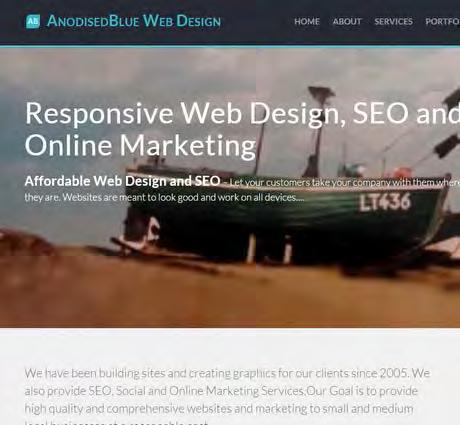 03 AnodisedBlue Web Design- Ipswich, Suffolk AnodisedBlue Web Design is based in Ipswich and has been building bespoke websites and creating professional graphics since 2004 for a wide range of