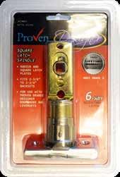 Case pack 50 SQUARE LATCH SPINDLE - POLISHED BRASS EDP# 1019044 - SATIN NICKEL (shown) EDP# 1019053 Includes radius and