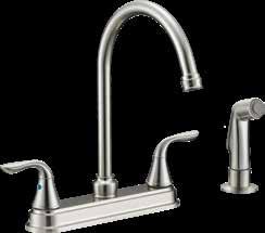 FAUCETS DUAL HANDLE KITCHEN FAUCET EDP# 1008154 WITH MATCHING SPRAY.