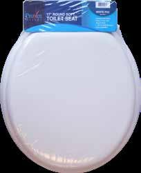 19 WHITE ELONGATED MDF WOOD TOILET SEAT EDP# 423424 Packaged complete with mounting hardware. Easy to install. Clean with soap and water.