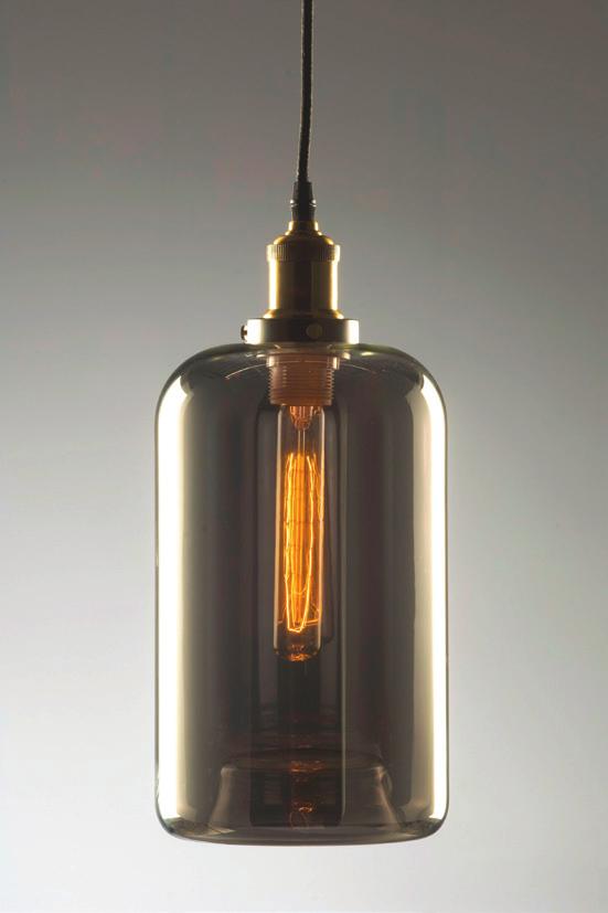 Bell Jar Pendant The new Bell Jar pendant with smoked glass globe is the perfect complement to our Ferrowatt line of antique products.