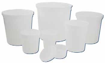 Container ~ Cutting Board Natural Containers White Opaque Containers Disposable Specimen Containers, HDPE and PPCO with LDPE Lids Leakproof Excellent chemical resistance Maximum temperature HDPE 110
