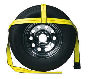 Wheel Tie-Downs CUSTOM SIZES & CONFIGURATIONS AVAILABLE Roll-Off Container Straps STANDARD WHEEL TIE-DOWN 13" 14"