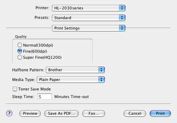 Pokretački program i softver Print settings (Postavke ispisa) Postavite Resolution (Rezolucija), Media Type (Tip medija), Toner Save (Ušteda tonera) i ostale postavke.