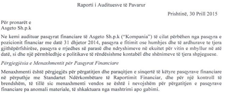 1) Auditimi i pasqyrave financiare (1) 5 Kornizat e aplikueshme në Kosovë për