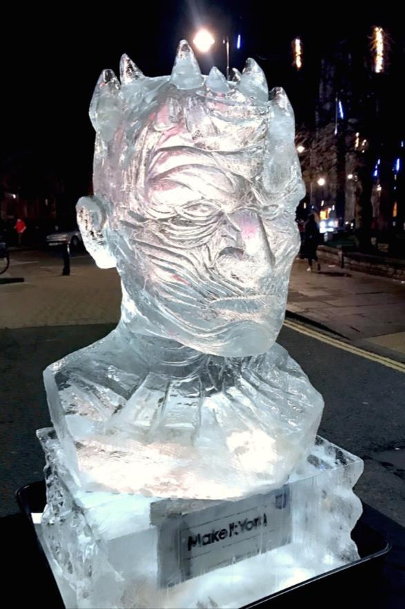 sculptures would be made fusing multiple sections of ice