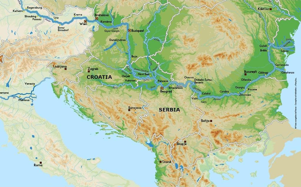 Inland Waterways of the Region Croatia Serbia Total length of the waterways (km) 804.5 979.0 Danube 137.5 588.0 Sava 448.2 207.