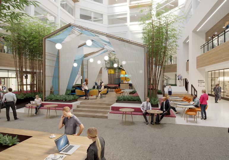 Thoughtful design and common space At Ballston Exchange, common space is specifically designed to foster a sense of community among tenants who revel in the opportunity to socialize, exchange ideas