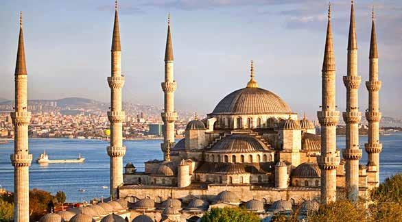 Istanbul pre-cruise extension: Cuisine and Culture 10 13 September 2019 The Blue Mosque, Istanbul In Istanbul, East meets West.