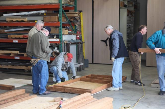 but I d rather be flying off the new runway! Thanks to Jim McCord for the use of his warehouse to build set-up tables and starting benches on Saturday, March 19.