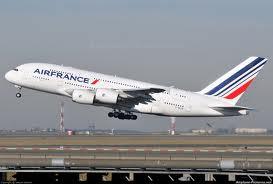 Air France Flight Information Airbus A380 non-stop flights both directions Double-deck wide-body Economy Class (Voyageur): Hot meals, Seatback entertainment system Depart Friday, April 5: Air France
